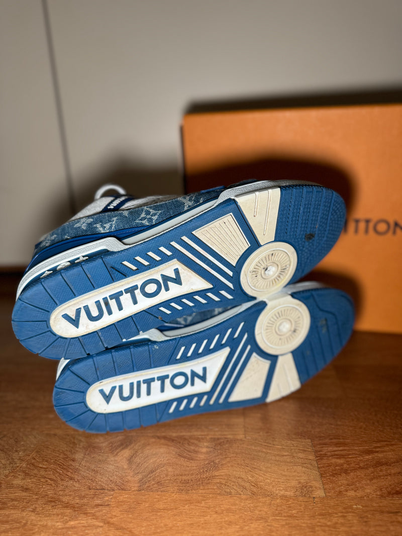 Louis Vuitton Trainers Blue Denim