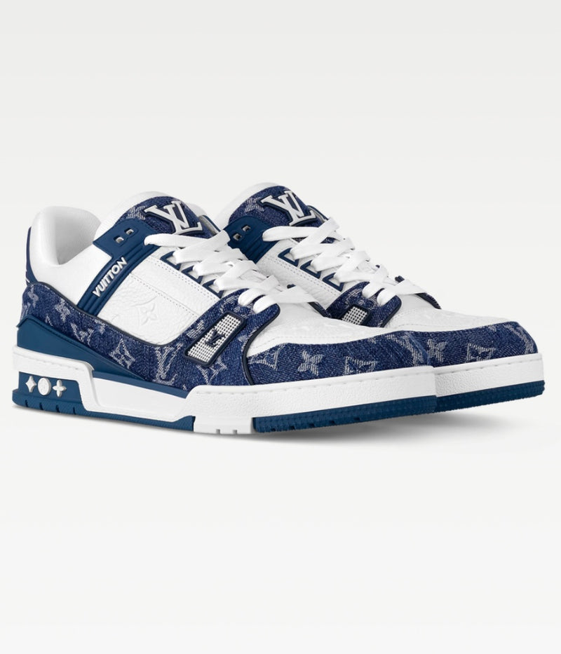 Louis Vuitton Trainers Blue Denim