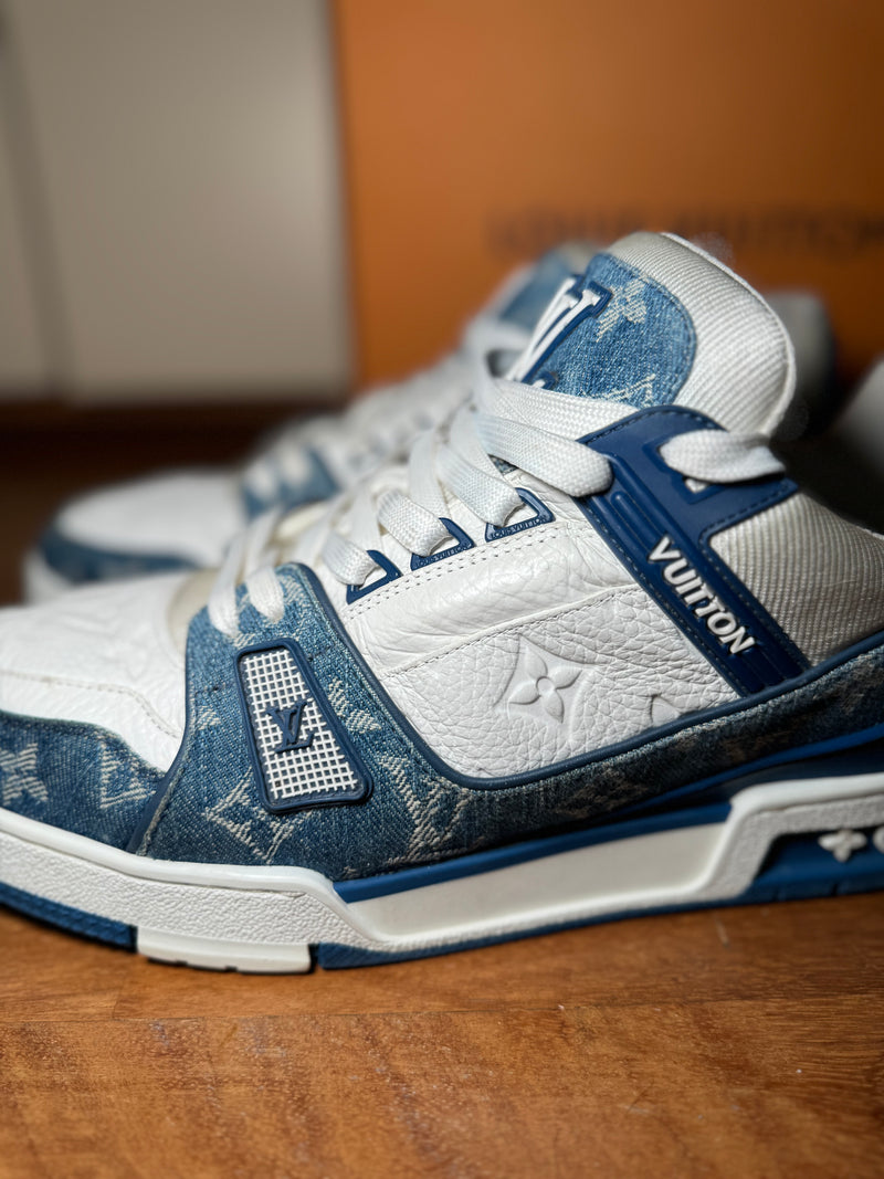 Louis Vuitton Trainers Blue Denim