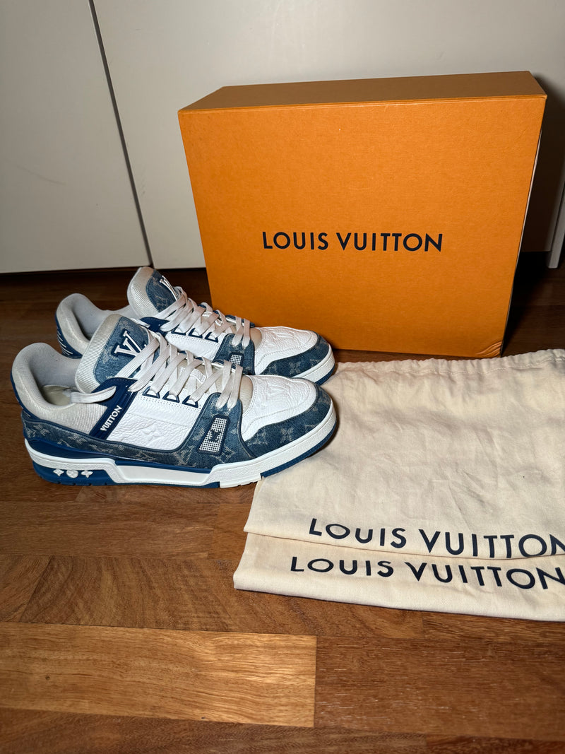 Louis Vuitton Trainers Blue Denim