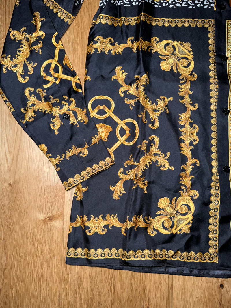 Camicia Gianni Versace in stampa barocca 100% seta