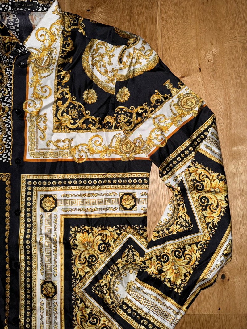 Camicia Gianni Versace in stampa barocca 100% seta