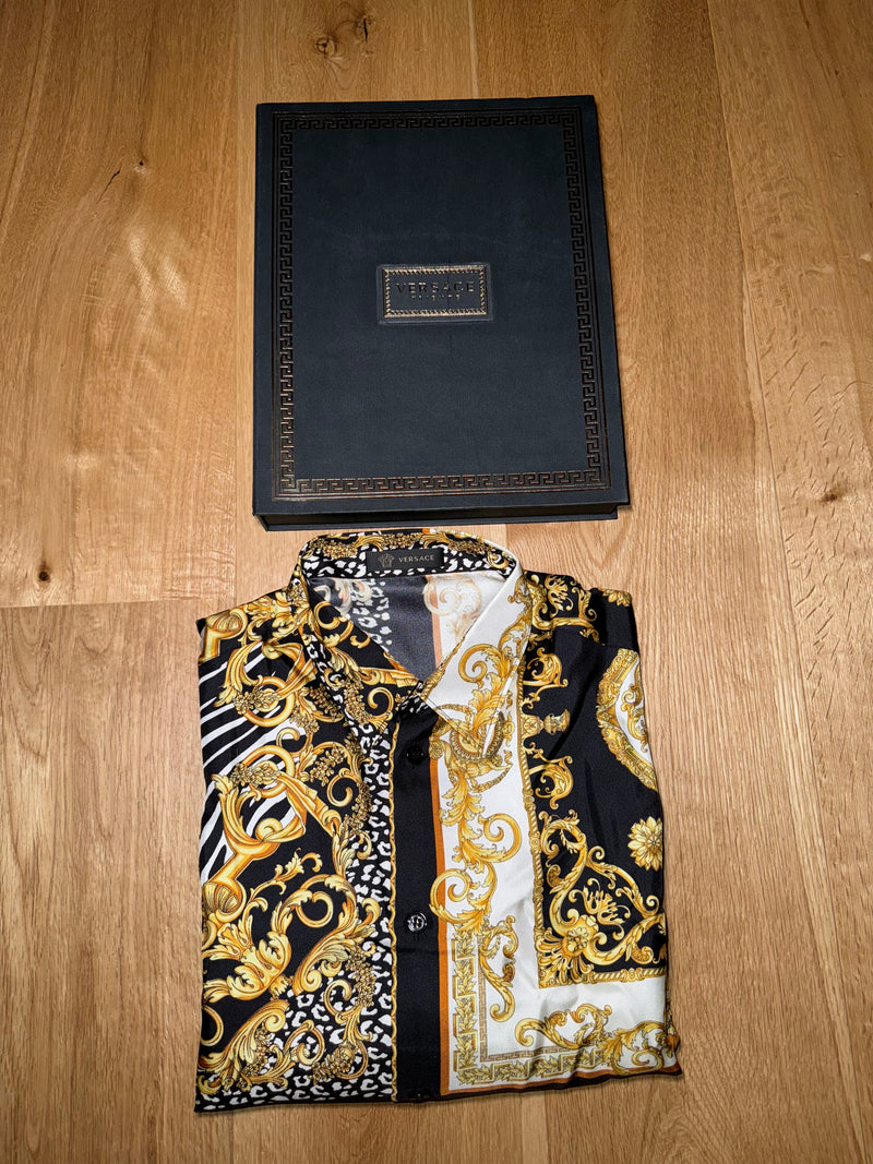 Camicia Gianni Versace in stampa barocca 100% seta