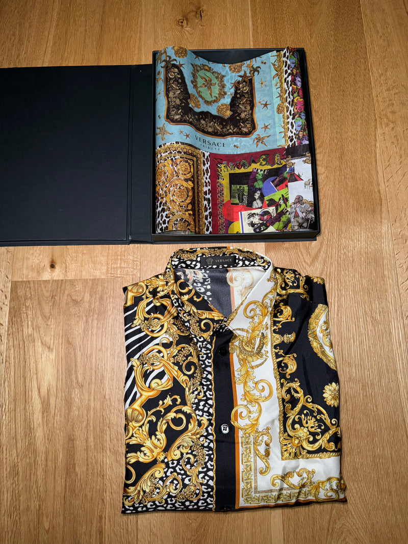 Camicia Gianni Versace in stampa barocca 100% seta